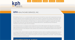 Desktop Screenshot of kphhealthcareservices.com